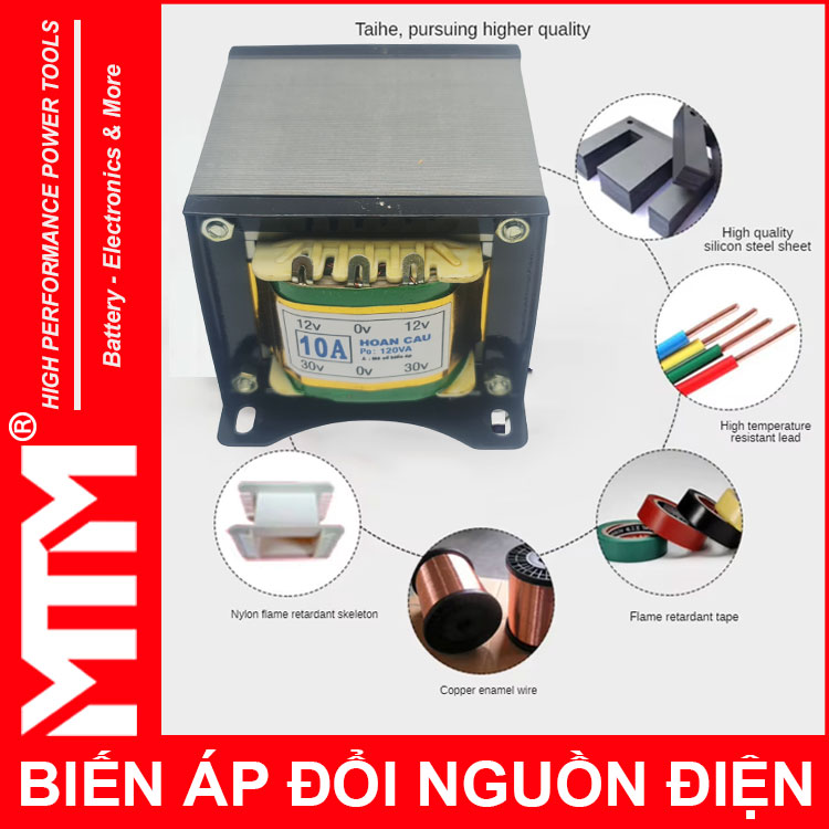 Bien Ap Tang Pho Doi Dien AC 220V Ra 5V 12V 23V 30V 10A Bien Ap Tang Pho Doi Dien AC 220V Ra 5V 12V 23V 30V 10A