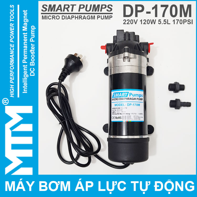 May Bom Ap Luc Tu Dong Mini Smartpumps 220V 120W 170M May Bom Ap Luc Tu Dong Mini Smartpumps 220V 120W 170M