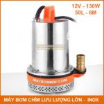 May Bom Chim 12v 130w 50l Inox