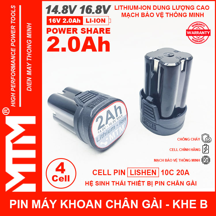 Pin May Khoan 16v8 2ah 4cell Lishen Khe B Chinh Hang Pin May Khoan 16v8 2ah 4cell Lishen Khe B Chinh Hang