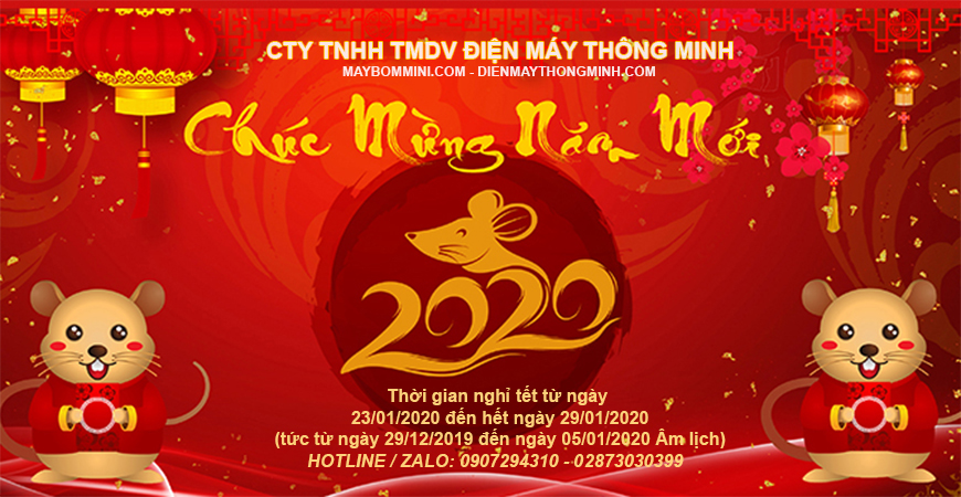 May Bom Mini Chuc Mung Nam Moi 2020