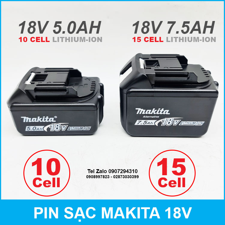 Pin Makita 18v 10 Cell Va 15 Cell