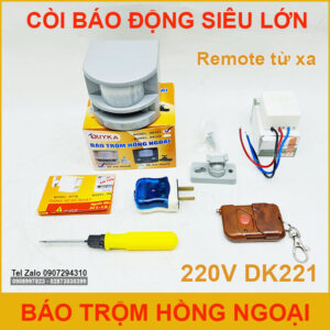 Bao Trom Hong Ngoai 220V 1 Am Thanh Duyka DK221 Dieu Khien Tu Xa