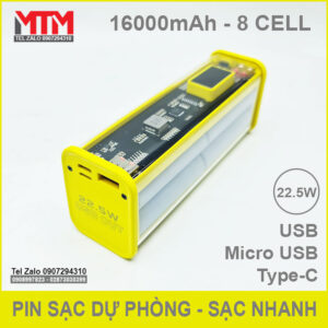 Pin Sac Du Phong 8 Cell 16000mah 22W