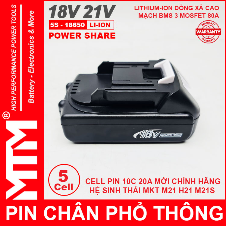 Pin Chan Pho Thong Makita 2Ah Pin Chan Pho Thong Makita 2Ah