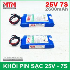 Khoi Pin Sac 25V 7S 65A 2600mah 7S1P