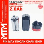 Ban Pin May Khoan Chan Ghim 16v8 2ah 4cell Lishen MTM