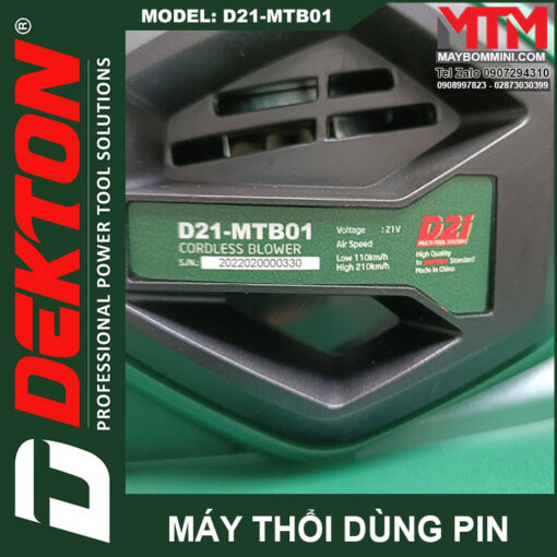 May thoi bui DEKTON D21 MTB01 pin sac thong so