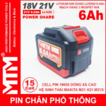 Pin Makita Chan Pho Thong 15 Cell 6000mah 80A Chong Soc Gia Re