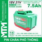 Pin Makita Chan Pho Thong 15 Cell 7500mah 80A Chong Soc