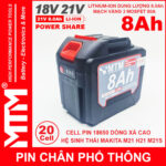 Pin Makita Chan Pho Thong 20 Cell 8000mah 80A Chong Soc
