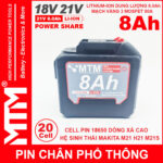 Pin Makita Chan Pho Thong 20 Cell 8000mah 80A Chong Soc Dung Luong Cao