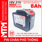 Pin Makita Chan Pho Thong 20 Cell 8000mah 80A Chong Soc Dung Luong Cao Gia Re Chinh Hang