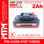 Pin Makita Chan Pho Thong 5 Cell 2000mah 80A Chong Soc Gia Re