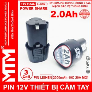 Pin May Khoan 12v 2000mah Khe B MTM