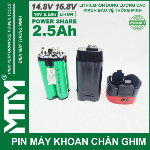 Pin may khoan chan ghim 16v8 2ah 4cell Lishen MTM cao cap