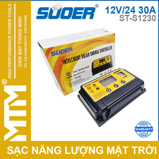 bo bo sac nang luong mat troi 12V 24V 30A souer