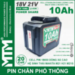 Pin Makita 21v 10ah 20 Cell 2500