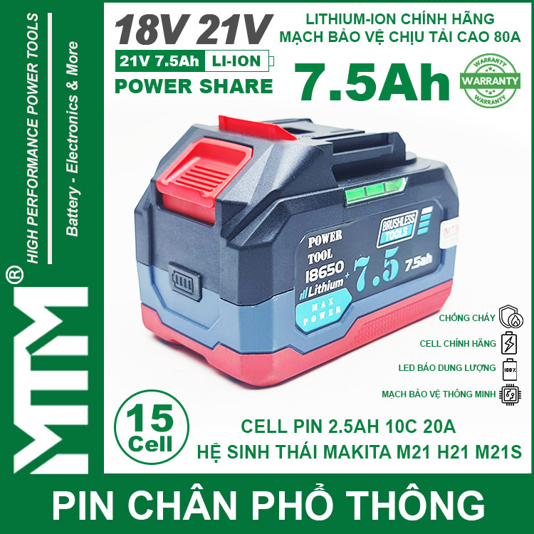 Pin Makita Chong Soc 15 Cell 7500mah 80A Den Bao Pin 2 Ben Cell 2500mah Pin Makita Chong Soc 15 Cell 7500mah 80A Den Bao Pin 2 Ben Cell 2500mah