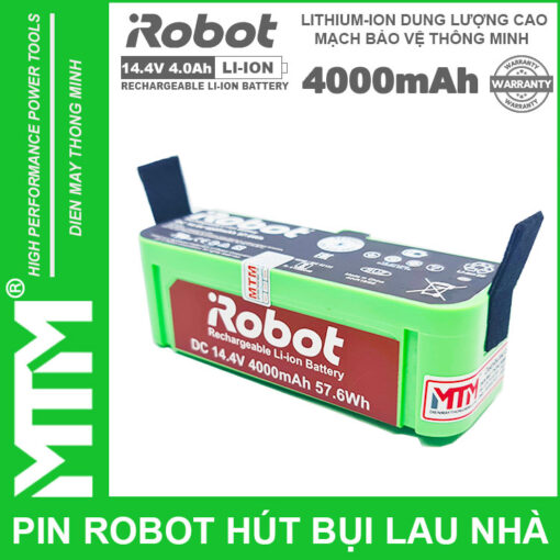 Pin robot lau nha hut bui irobot 4000mah chinh hang gia re