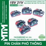 Ban Pin Makita Chong Soc 5cell 10 Cell 15 Cell 80A Den Bao Pin 2 Ben Cell Samsung
