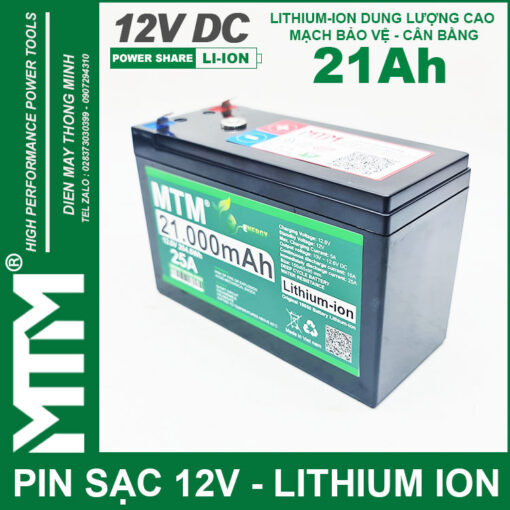 bo pin quat den quat tich dien 12V 25A 21000mAh MTM