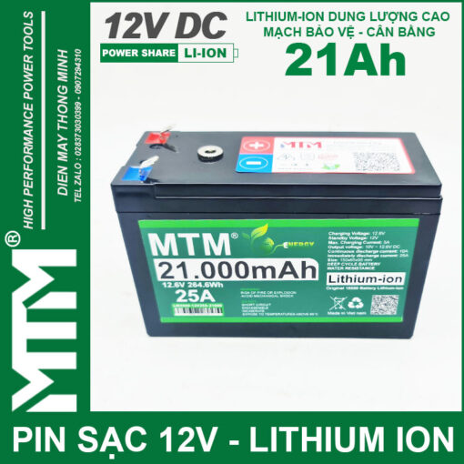 gia ban pin quat den quat tich dien 12V 25A 21000mAh MTM