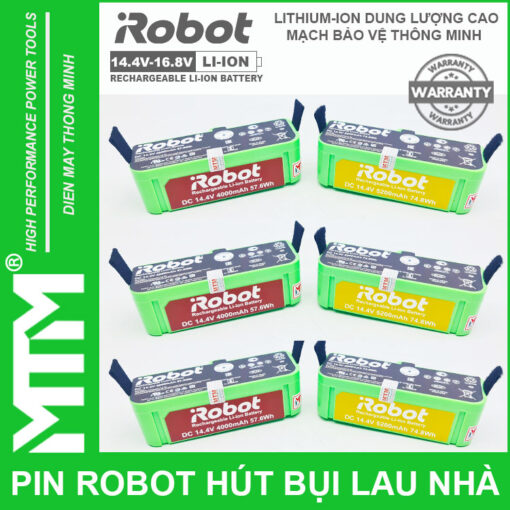 phan phoi pin robot lau nha hut bui irobot 4000mah