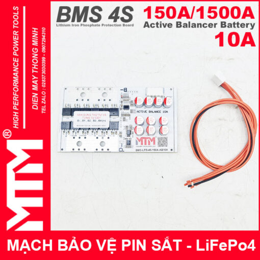 Mach bao ve pin sat xe oto 4S 150A 1500A 12V8 can bang chu dong 10Ai