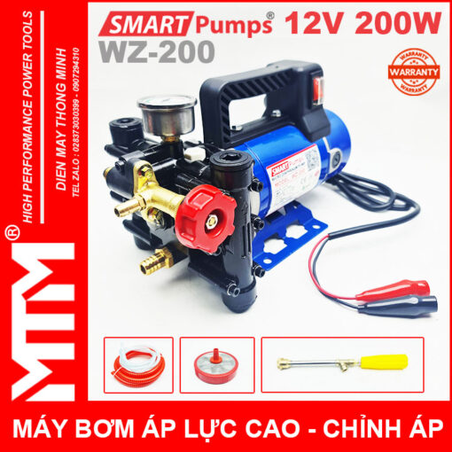 May bom ap luc cao 12V 200W 16l Smartpumps WZ 200 co chinhh ap 1