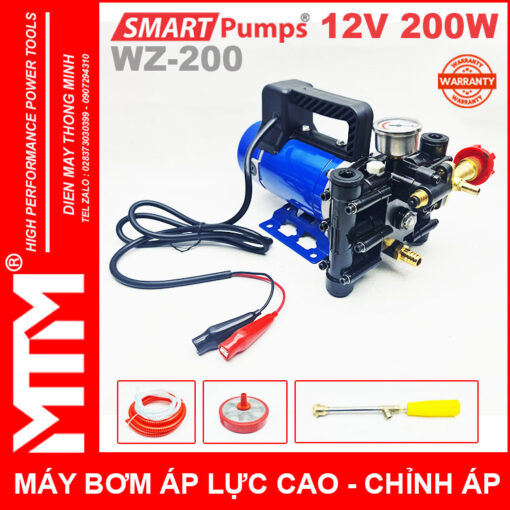 ban may bom ap luc cao 12V 200W 16l Smartpumps WZ 200 co chinhh ap