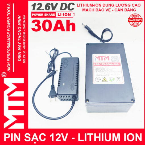 ban pin lithium ion 12V 30Ah 30A 3S MTM