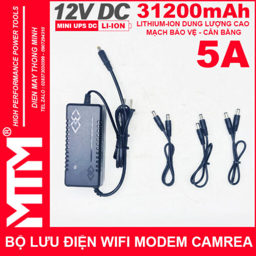 bo sac nguon du phong wifi modem camera 12V 5A 31200mah led bao vont