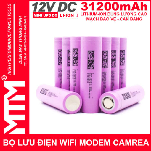 cell pin bo nguon du phong wifi modem camera 12V 5A 31200mah led bao vont