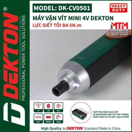 den led may chuyen vit mini DEKTON DK CV0501 4 cap do Chan sac Type C Kem nhieu phu kien 1