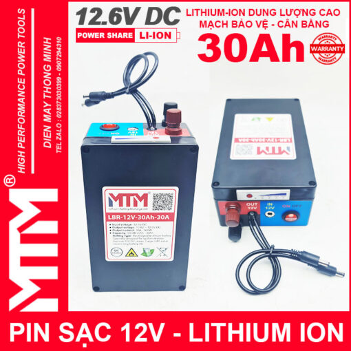 hop pin lithium ion 12V 30Ah 30A 3S MTM