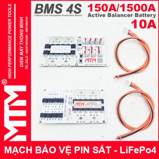 phan phoi mach bao ve pin sat 4S 150A 1500A 12V8 can bang chu dong 10A 1