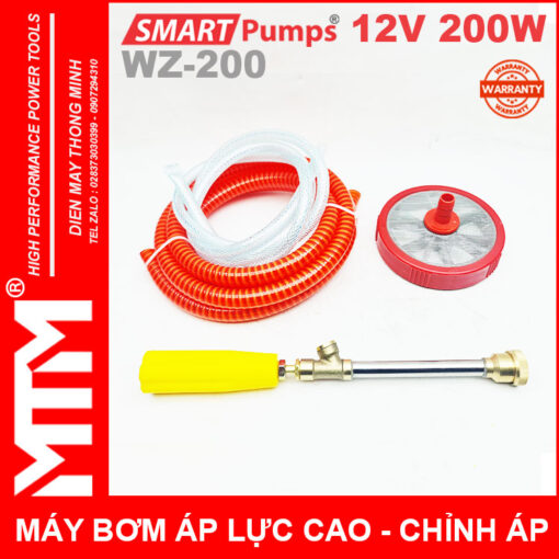 phu kien may bom ap luc cao 12V 200W 16l Smartpumps WZ 200 co chinhh ap