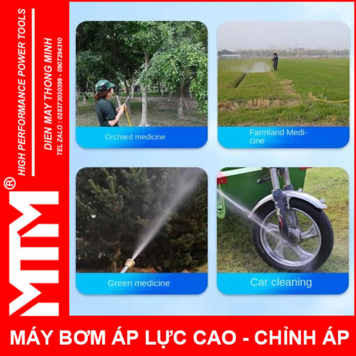 ung dung may bom ap luc cao 12V 200W 16l Smartpumps WZ 200 co chinhh ap