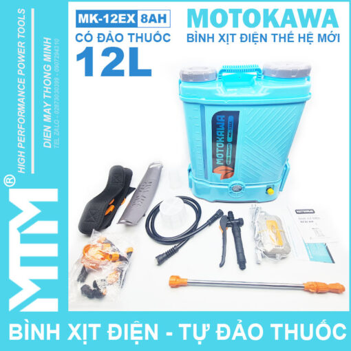 Binh phun xit dien the he moi dao thuoc Motokawa 12L 8Ah MK 12EX 1