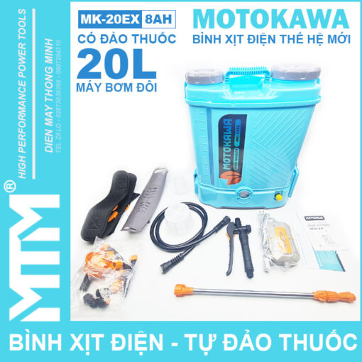 Binh phun xit dien the he moi dao thuoc Motokawa 20L 8Ah MK 20EX