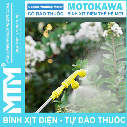 Binh phun xit dien the he moi dao thuoc Motokawa phun xit tuoi cay tru sau 1