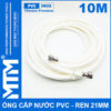 Ong day cap nuoc tuoi cay rua xe ve sinh nha cua ren inox 21mm 10met