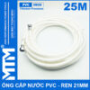 Ong day cap nuoc tuoi cay rua xe ve sinh nha cua ren inox 21mm 25met