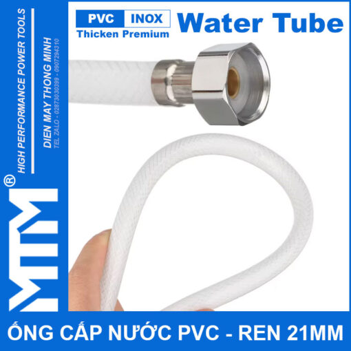 Ong day cap nuoc tuoi cay rua xe ve sinh nha cua ren inox 21mm gia re chat luong cao