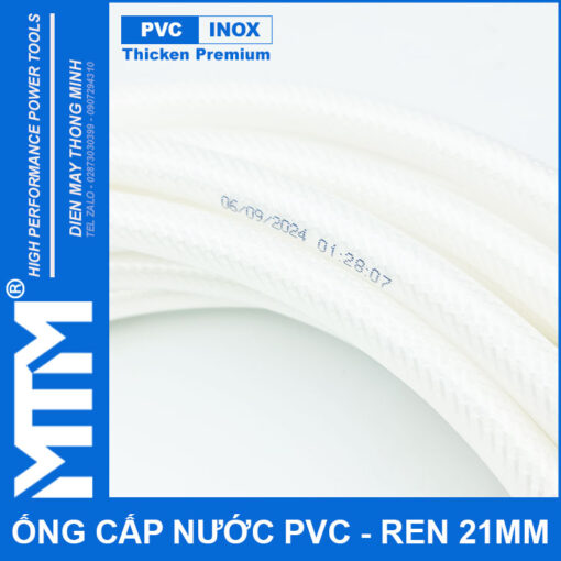 Ong day cap nuoc tuoi cay rua xe ve sinh nha cua ren inox 21mm thong so