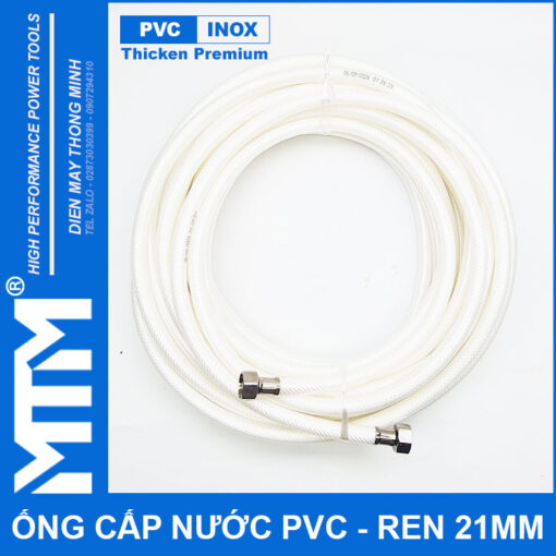 Ong day tolet cap nuoc tuoi cay rua xe ve sinh nha cua ren inox 21mm