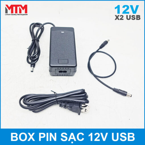 bo sac box pin du phong 12v 5V USB