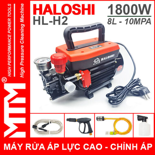 May rua xe gia dinh mini ap luc cao 220V 1800W 8L 10Mpa Haloshi HL H2 loi dong chinh ap 1