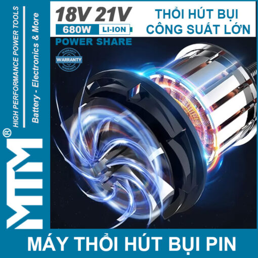 May thoi bui pin makita chan pho thong 21V 680W 13000rm MTM cong suat cao